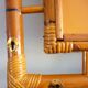 Bamboo mirror, openwork, vintage