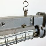Grey Industrial Hanging Tube Light from Elektrosvit, 1970s