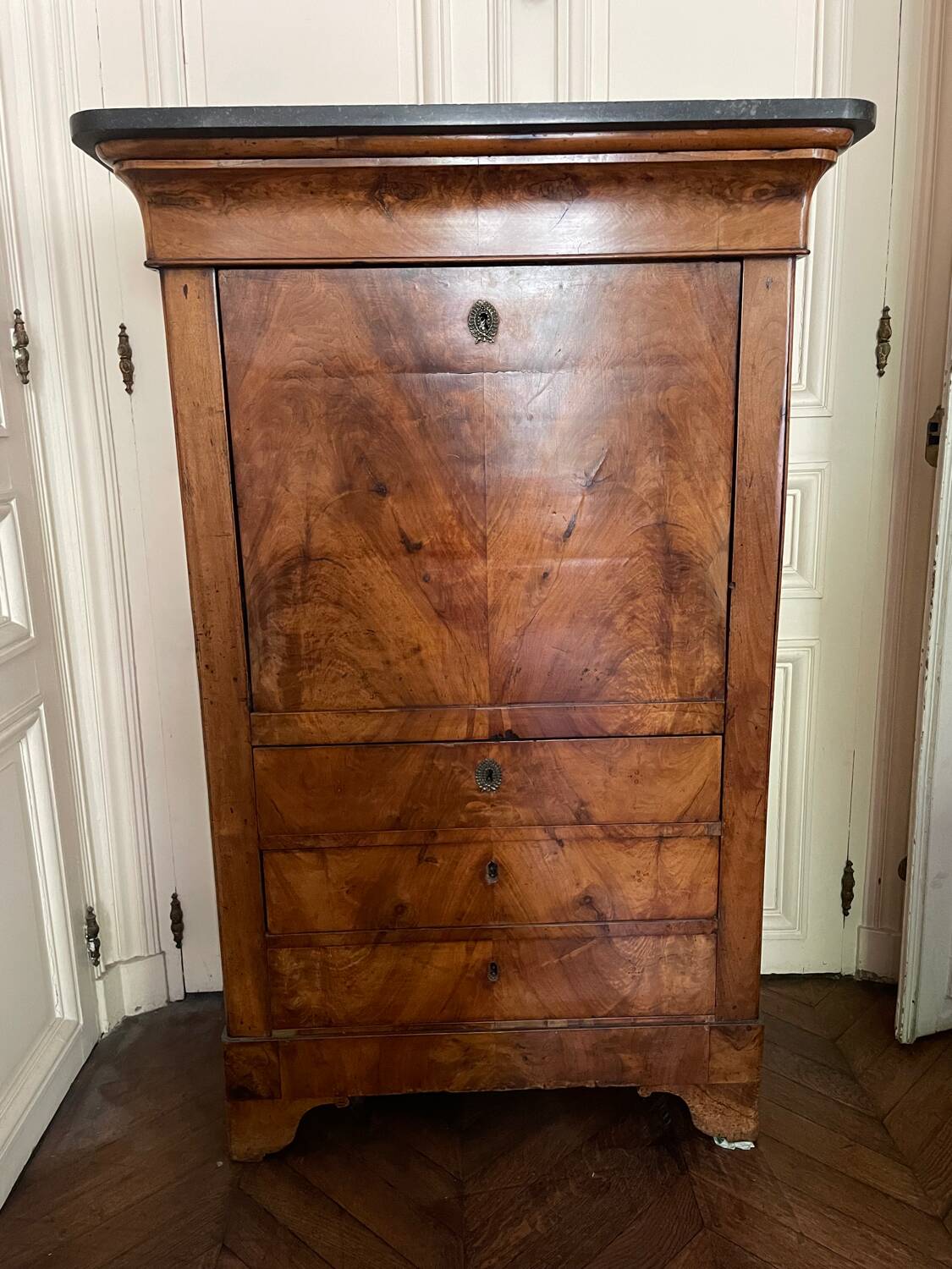 Restoration period mahogany secretary