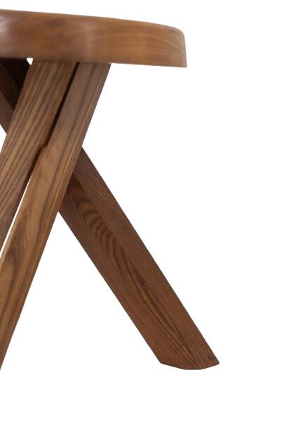 Pierre Chapo. Tabouret modèle S31 en orme naturel. Années 1980