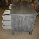 Office painted in grey patinated and varnished mat around 1940