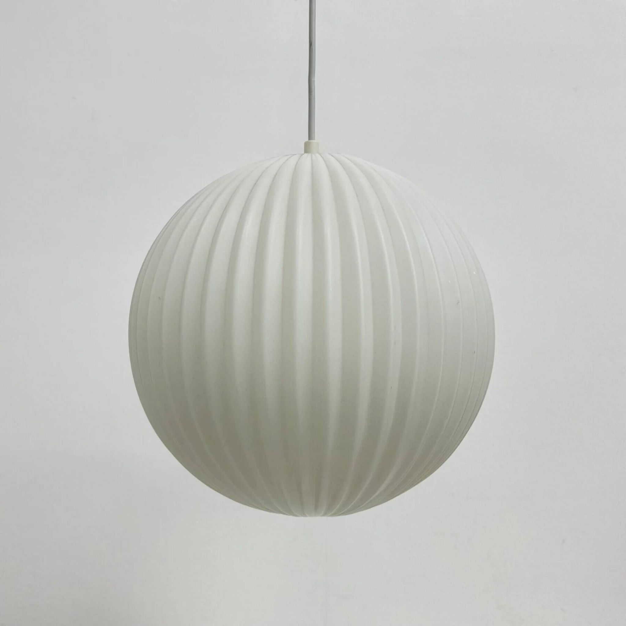 Rare Louis Kalff for Philips opaline glass pendant light, 1960s