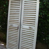 Old wooden slatted shutters