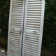 Old wooden slatted shutters