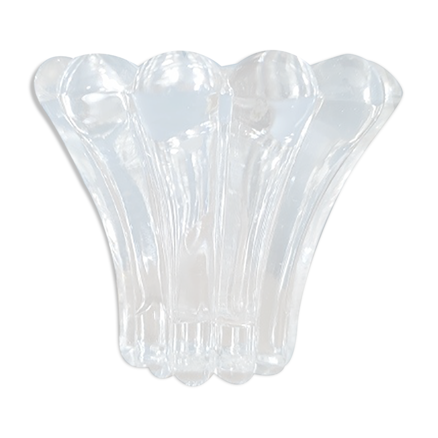 Crystal candle holder molded glass Dp 072292