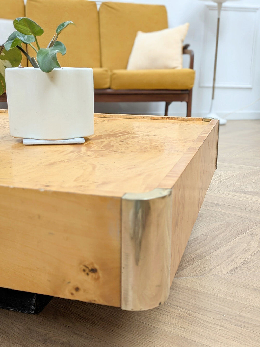 Table basse vintage par Jean Claude Mahey