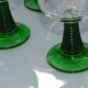 6 verres gravés Roemer sur pied torsadé