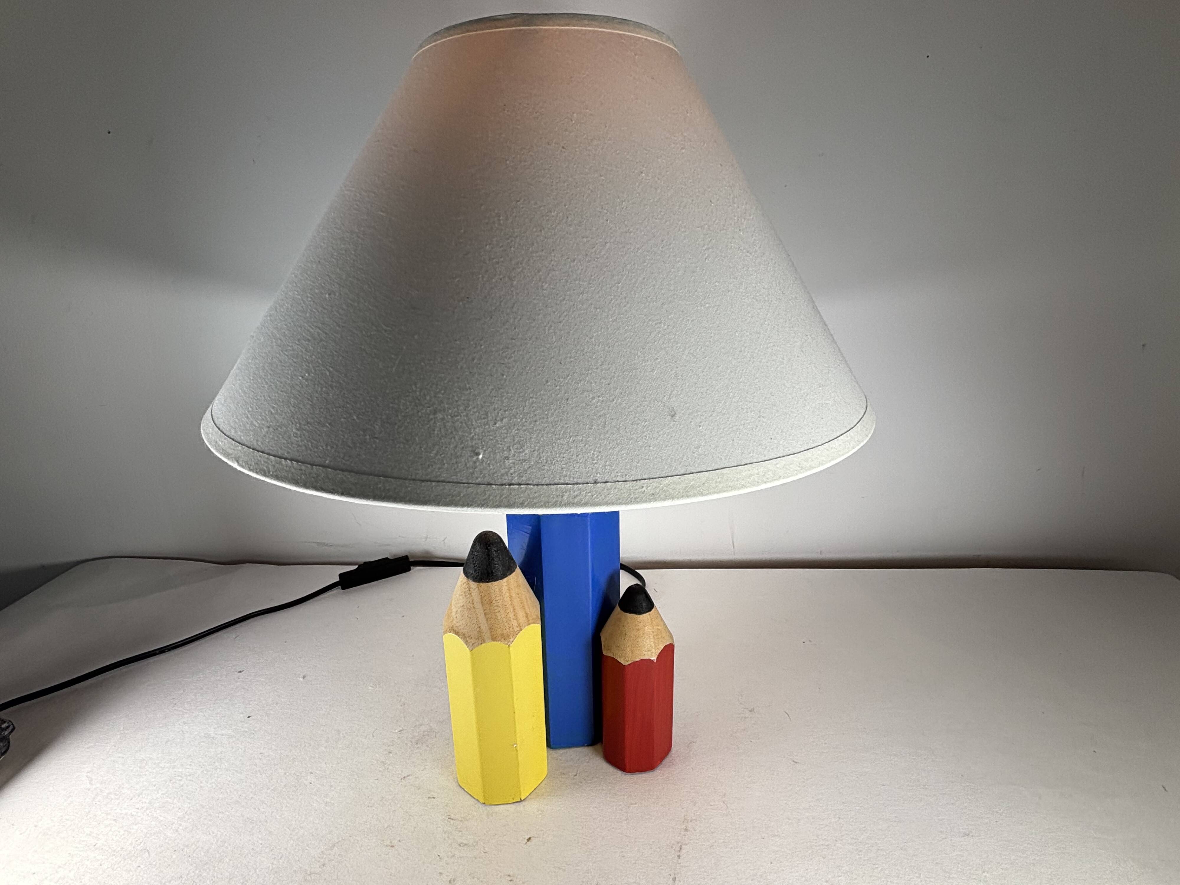 Post-modern lamp "Crayons de couleur" by Pierre Sala France 1980
