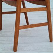 Danish armchair, 70s, reupholstered, kvadrat furniture wool, oak wood