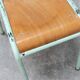 Lot de 6 chaises d’école Mobiltube turquoise 1950
