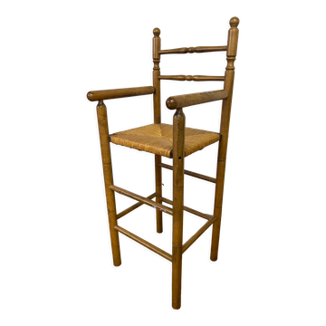 Chaise haute enfant en bois Combelle