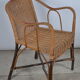 Rattan armchair and adult scoubidou