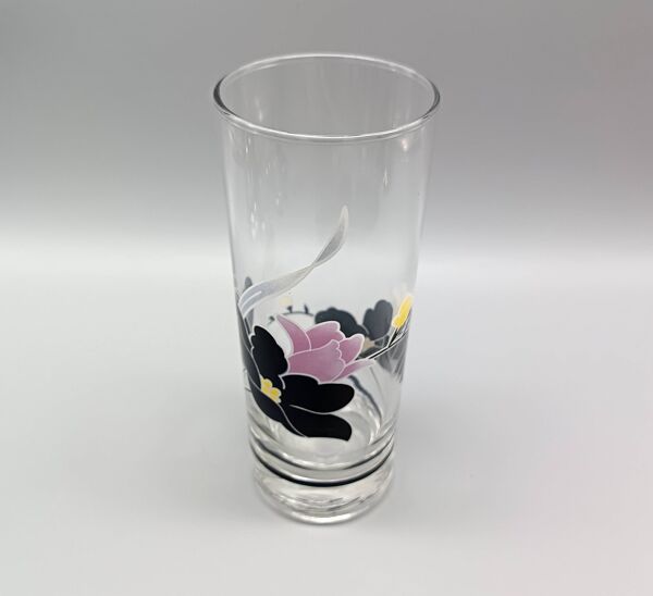 8 VERRES Luminarc modèle anaïs rose noire vintage longdrink