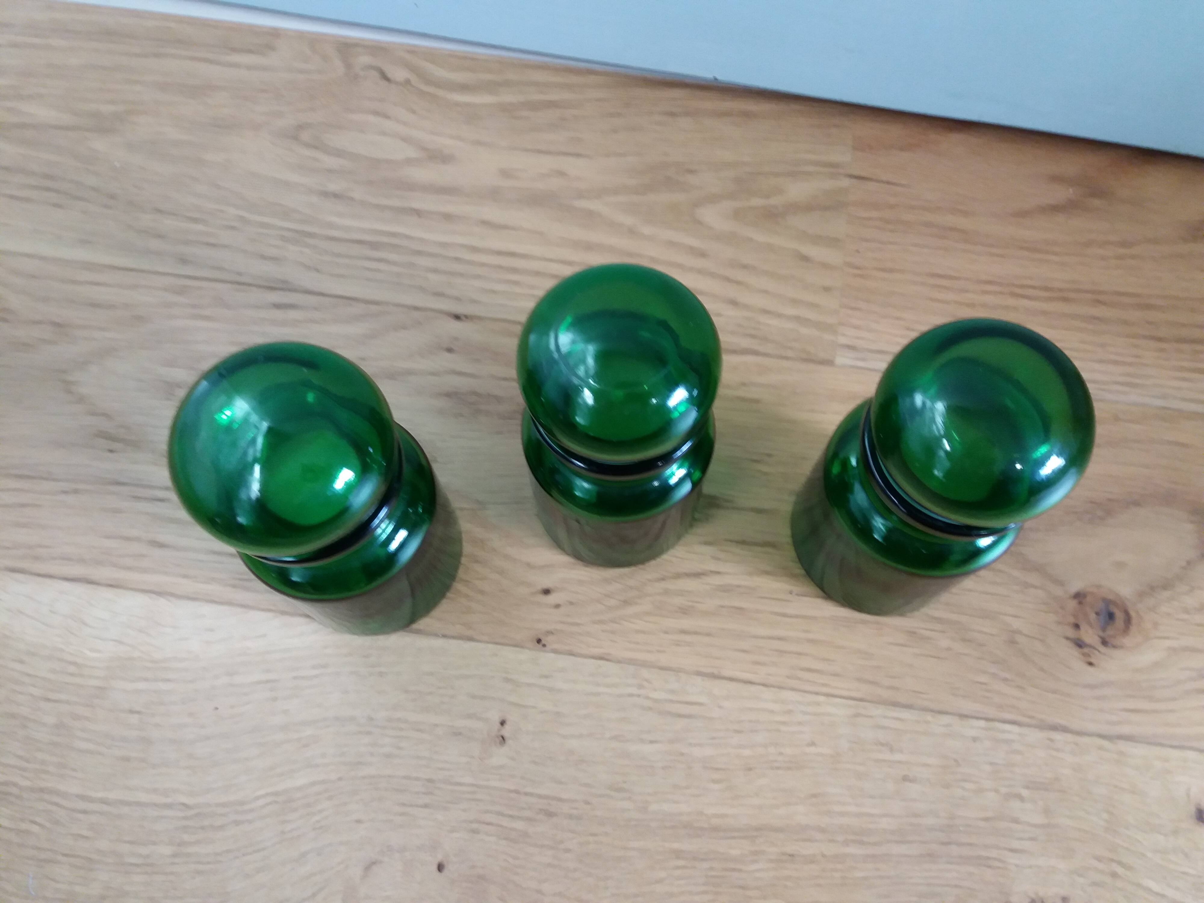 Apothecary bottles green glass jar