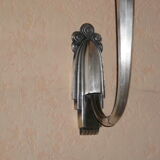 Pair of art deco wall light clichy glass