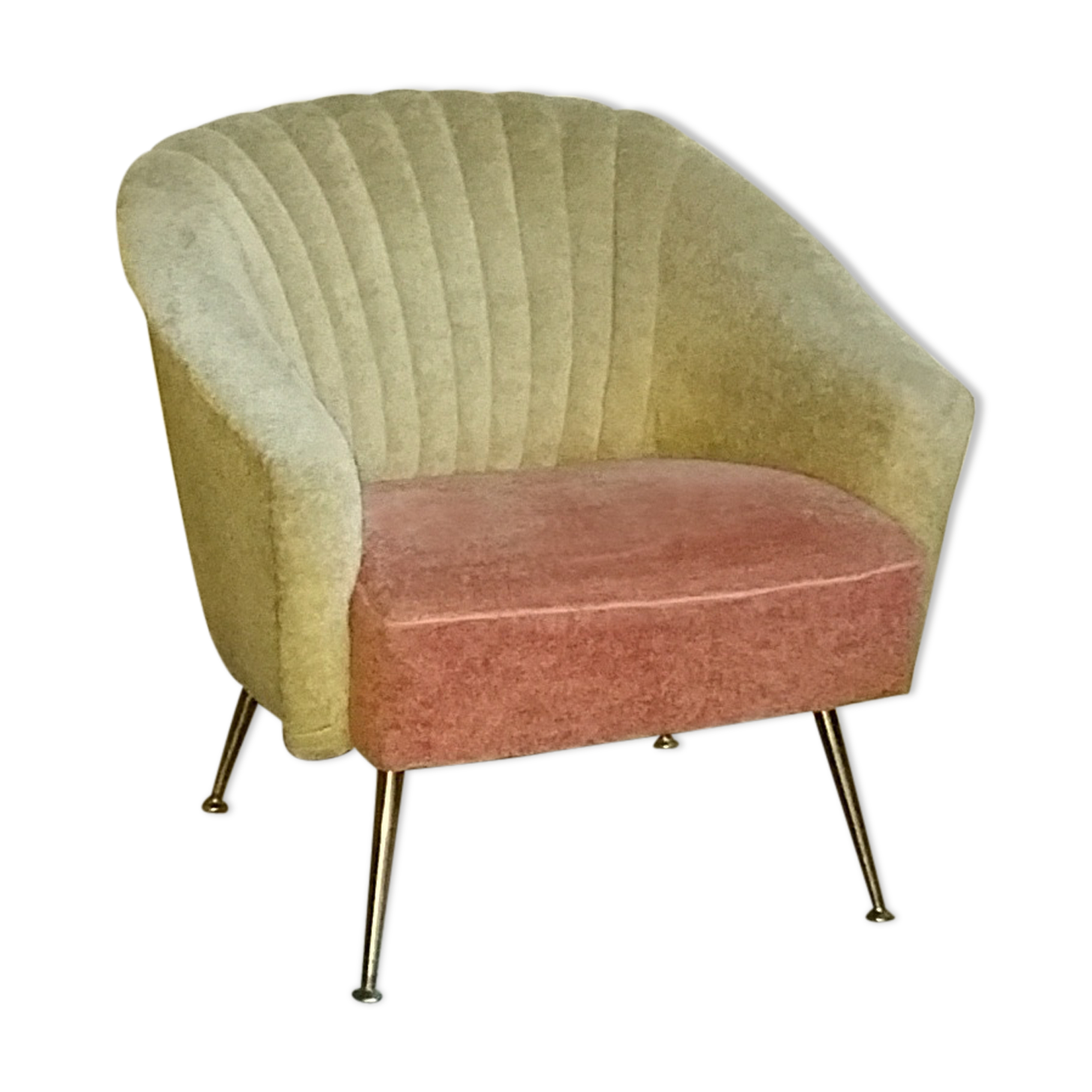 Design club Chair Italian years 50-60 bi color