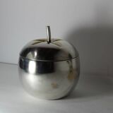 Vintage silver metal tomato ice bucket Italy 1960