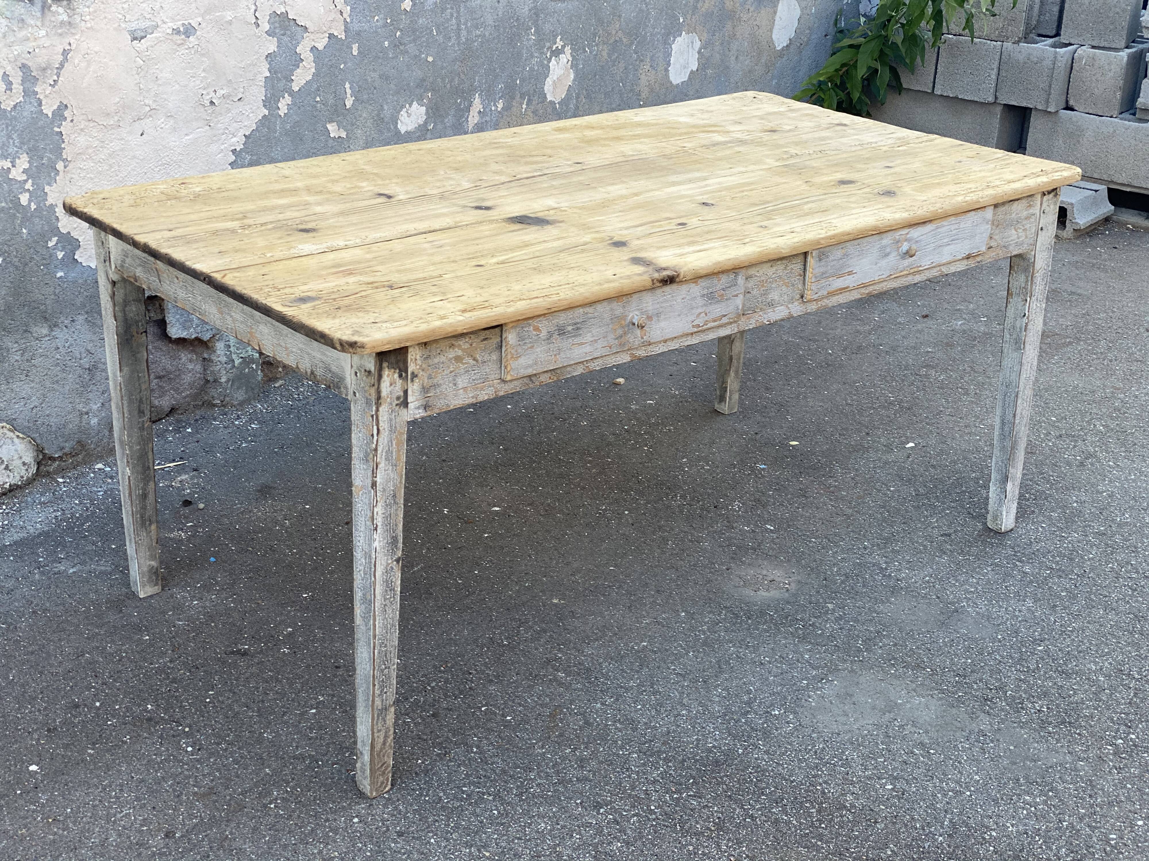 Ancient table in fir