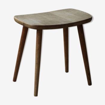 Tabouret vintage suédois moderne en chêne massif par Yngve Ekström, modèle « palle », années 1950