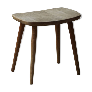 Tabouret vintage suédois moderne en chêne massif par Yngve Ekström, modèle « palle », années 1950