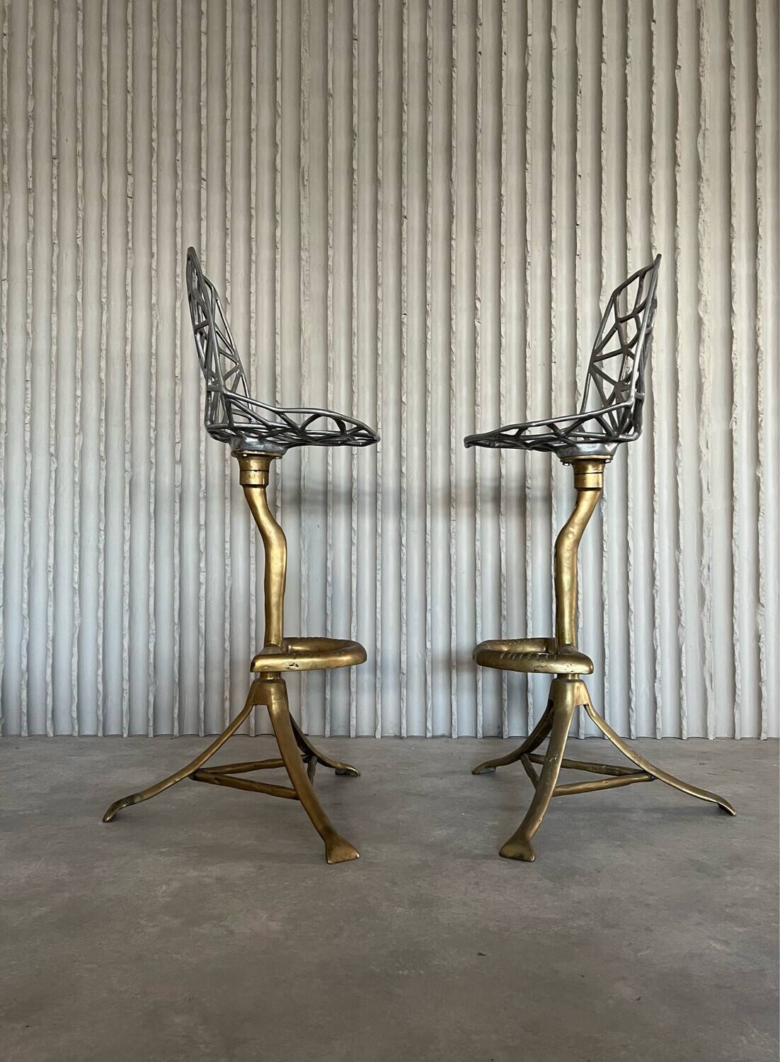 David Marshall Sculptural Barstools – Set of 2