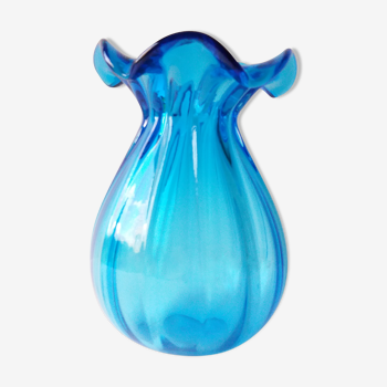 Vase corolle bleu