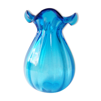 Vase corolle bleu