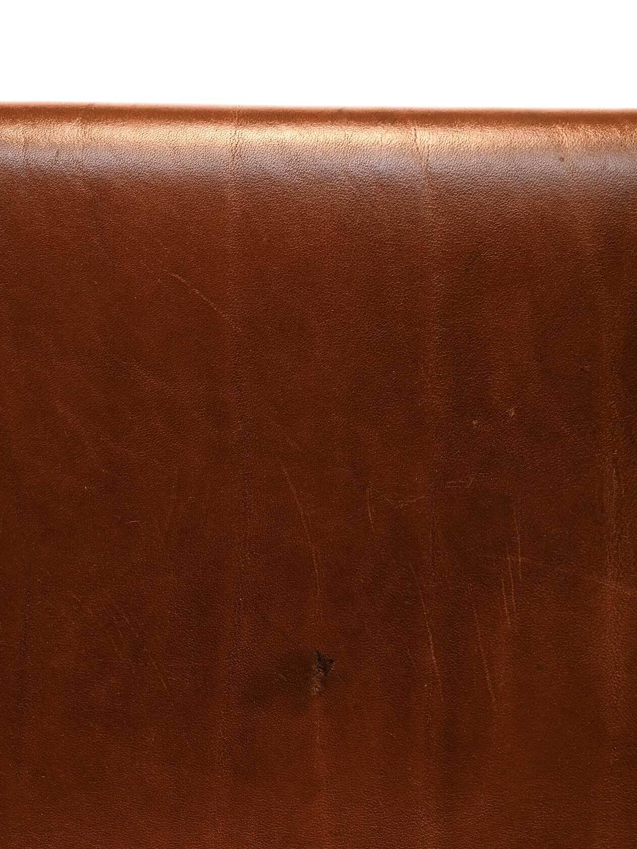 Pair of Scandinavian leather safari chairs