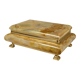 Boîte en onyx et métal doré 18 x 13 cm