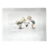 Lithograph “The secrets of the sea” by Georges Redon, 1926