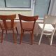 Set of 10 mismatched wooden bistro chairs - vintage