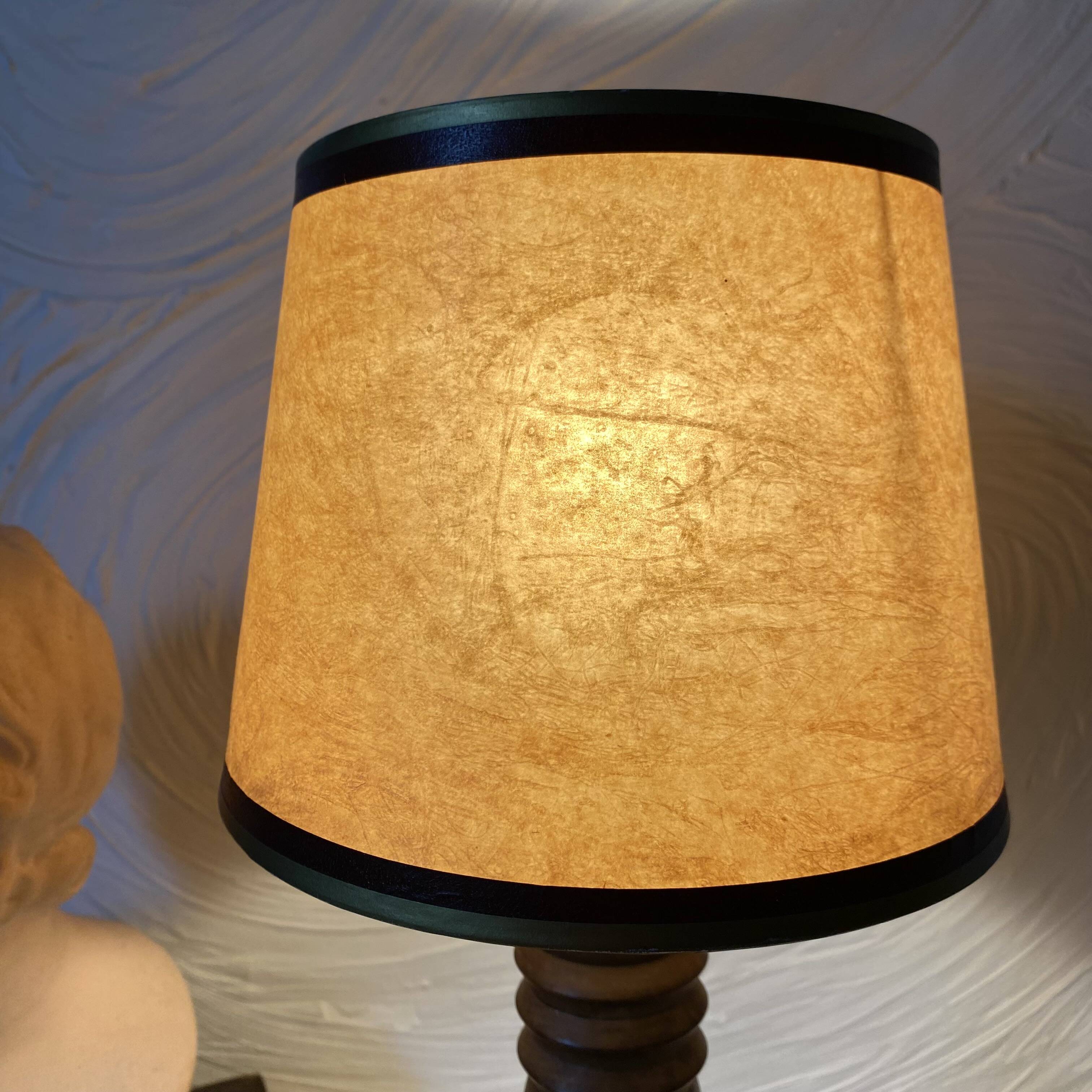 Lampe pied en bois tourné