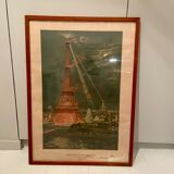 Framed vintage poster