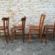 Set of 8 mismatched bistro chairs