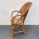 Set consisting of a table and three chairs made of chestnut slats from the 1950s/60s.