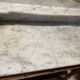 Louis Philip style marble top dressing table or dressing table with walnut base