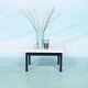 80s Memphis style coffee table, black and white side table.
