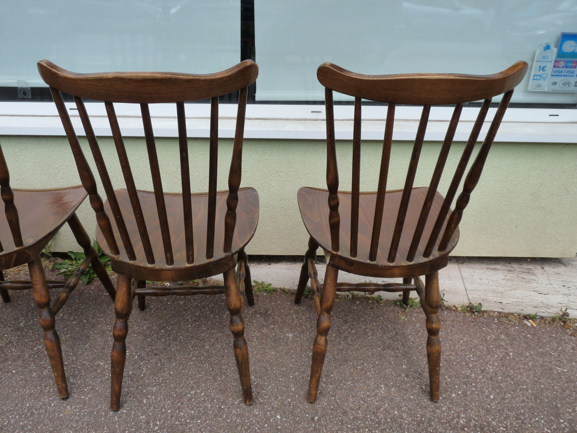 Lot of 4 bistro chairs Baumann - wood