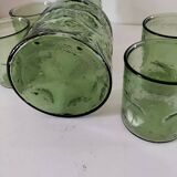 Carafe and matching tumblers in molded glass