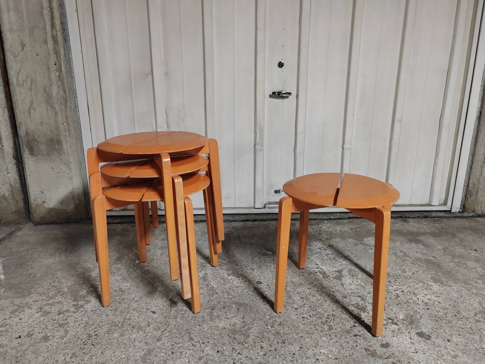 4 Scandinavian stools