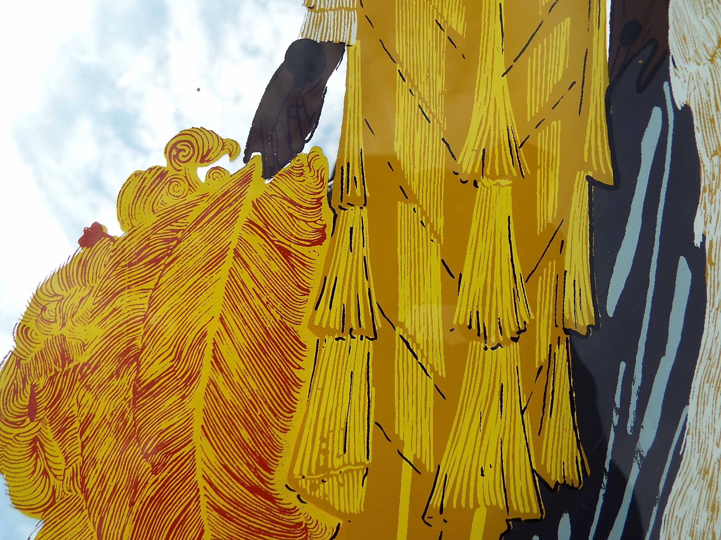 Vogue screen-printed mirror