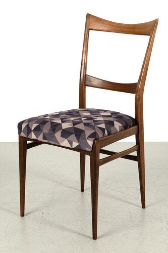 Chaises en tissu violet, ensemble de 2