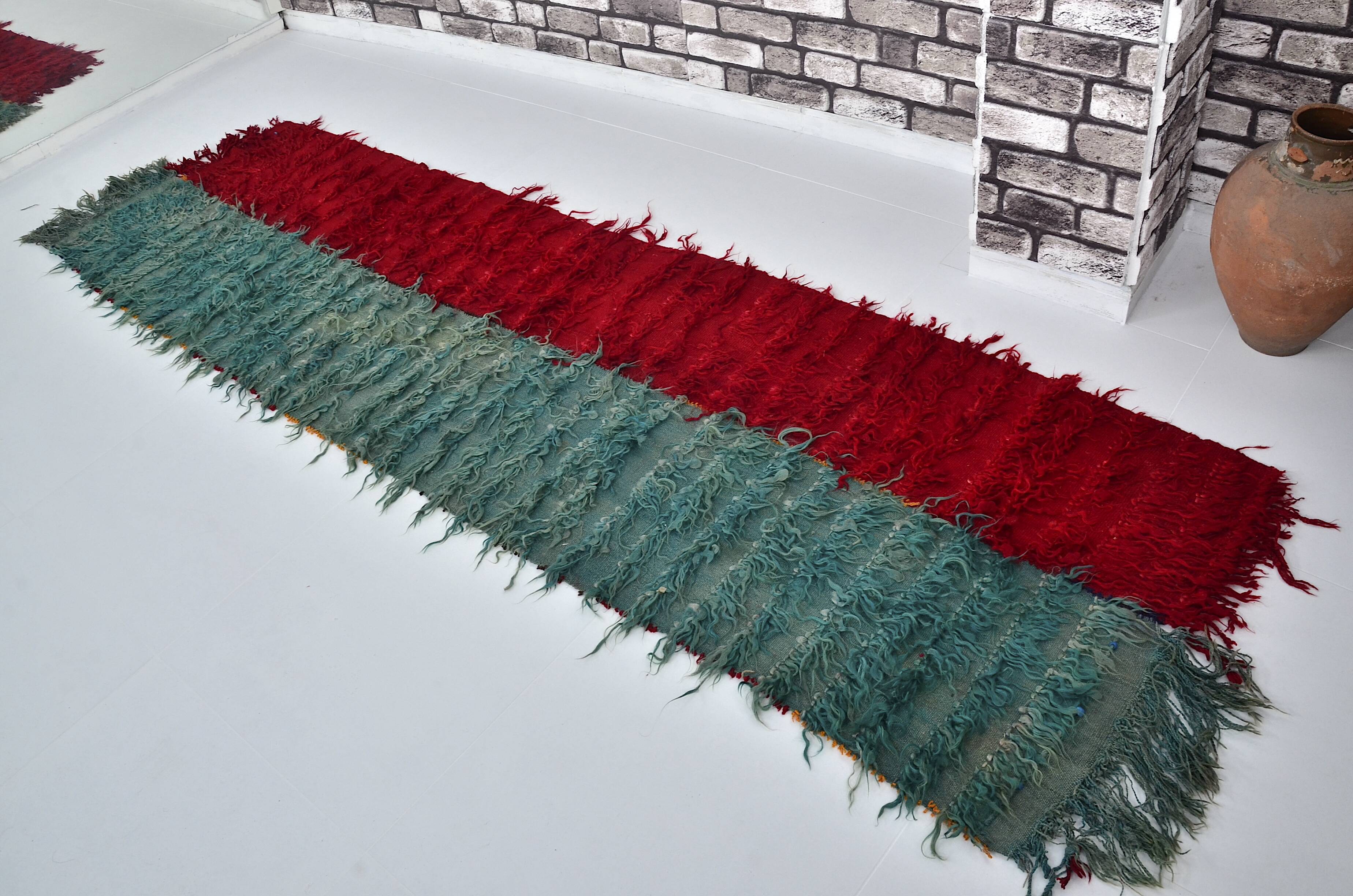 Vintage Turkish Angora Wool Carpet sku 3062