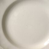 Set of 6 flat plates Digoin Sarreguemines, ivory color