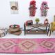 Pink Brown Turkish Runner Rug 86x300Cm SKU 18158