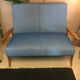 Vintage bench compatible for outdoor use.