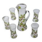 Art Nouveau service, enamelled glass, early 20th century