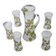 Art Nouveau service, enamelled glass, early 20th century