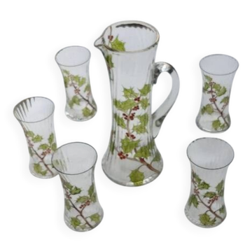 Art Nouveau service, enamelled glass, early 20th century