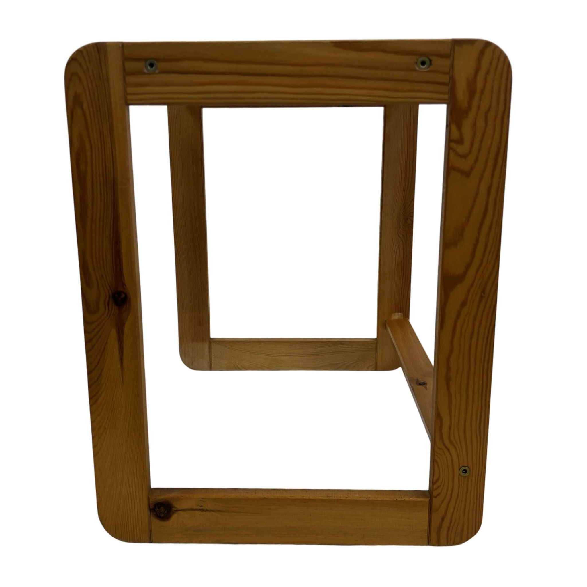 Vintage set of three pine side tables nesting tables nest of tables 1970s